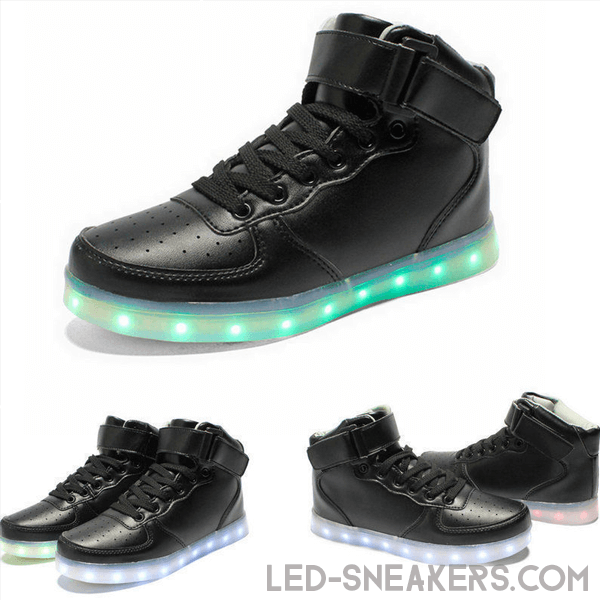 led sneakers air force black only