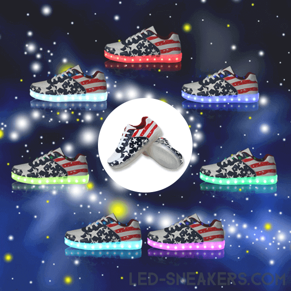 LED Light Up Shoes | Black & White Knit App Control | LED Fashion Sneakers  – BTTF Products