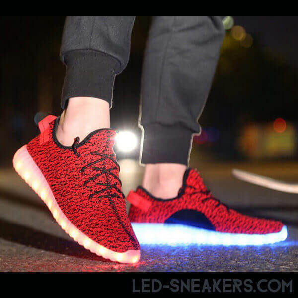 led sneakers led shoes light shoes chaussures led led schuhe Mesh led shoes red