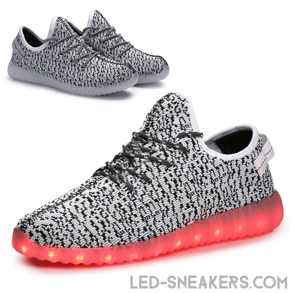 Mesh led sneakers gray