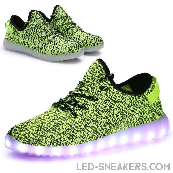 Mesh led sneakers green