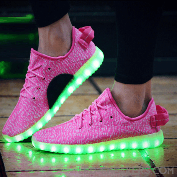 yz led sneakers pink